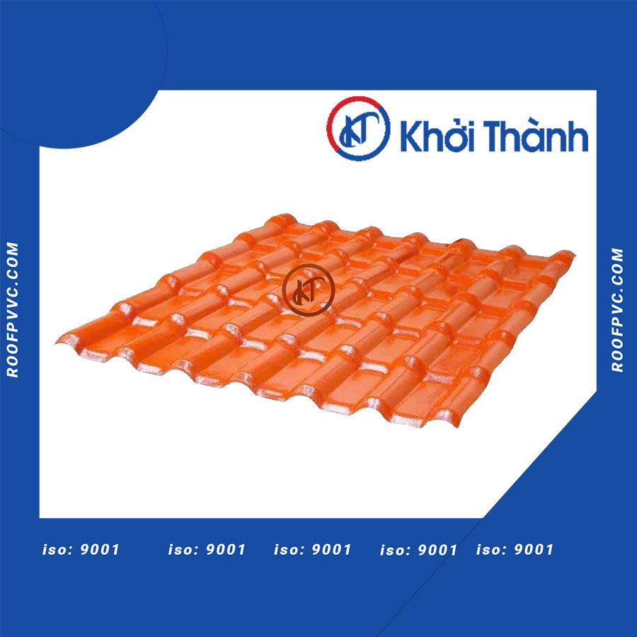 Orange Plastic Roofing Tiles